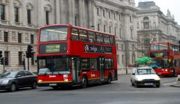 Two-tier bus, London, England