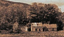 sepia: old Irish home