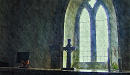 Window in St Martin's Chapel, Iona
