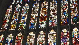 stained glass, King's College Chapel, Cambridge