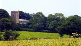 long vew of St. Mary's, Cratfield, Suffolk