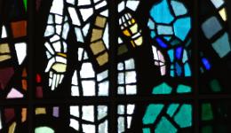 Jesus: stained glass window