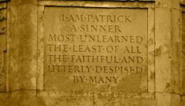St. Patrick statue inscription