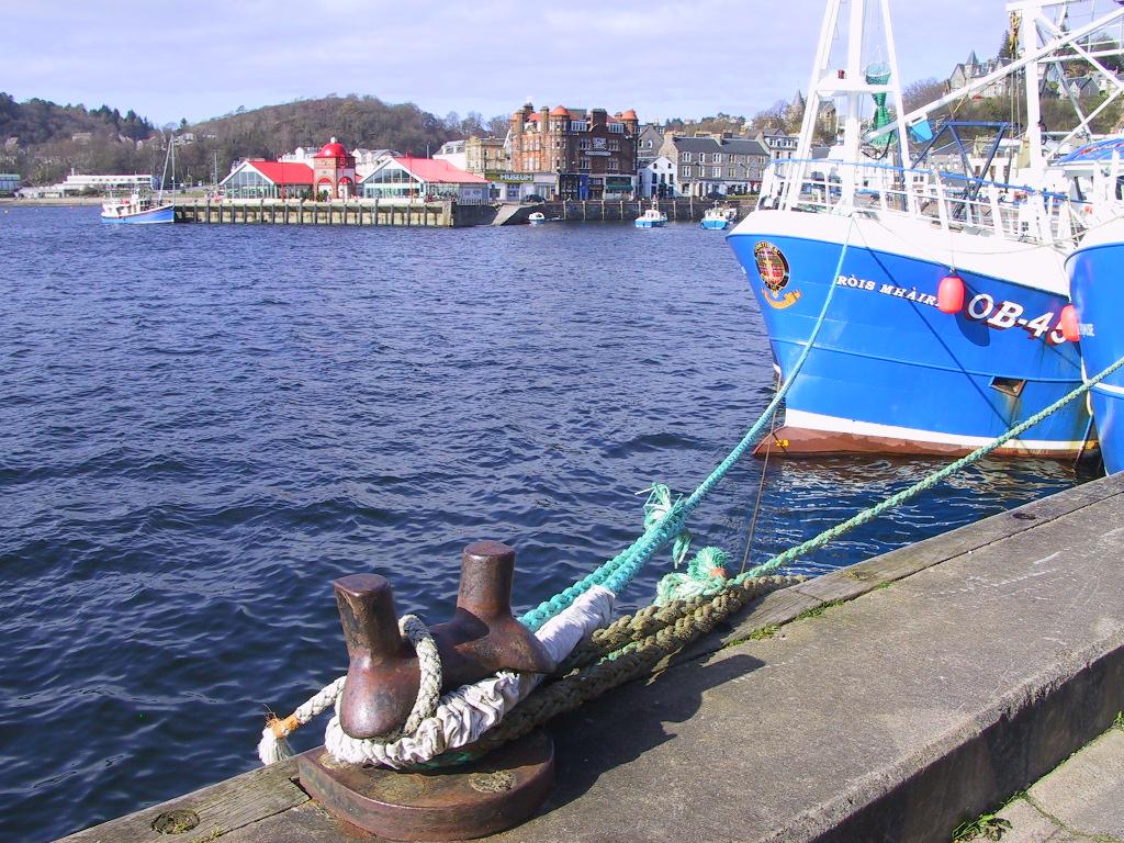 Boat moored in the harvour, Oban, Scotland