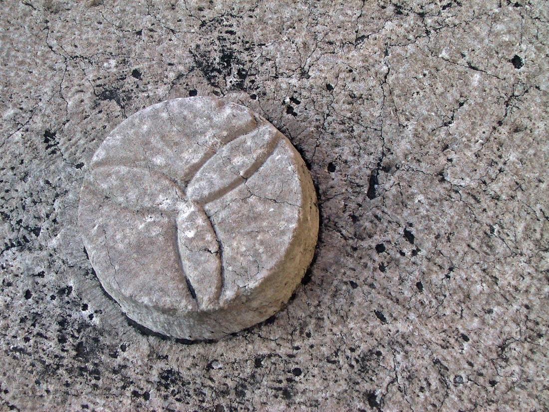 Trinity symbol in stone Trinity symbol in stone