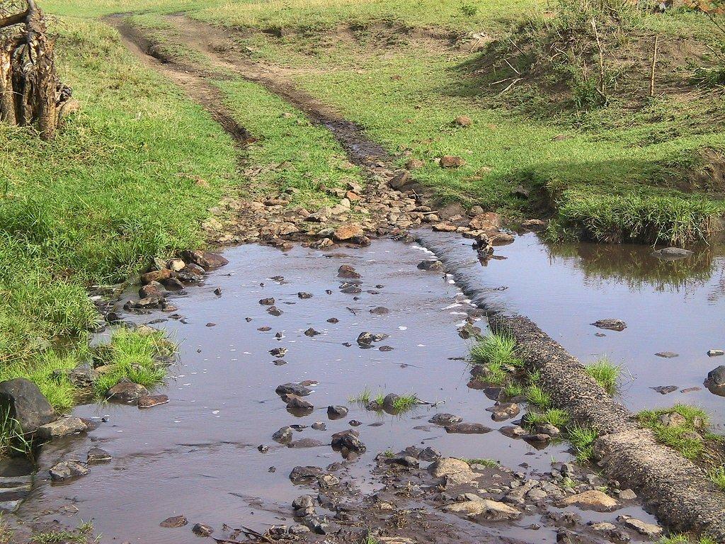 stream at border corssing of Kenya and Tanzania border of Kenya and Tanzania